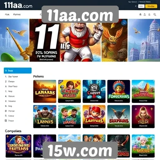 Comparativo entre 11aa.com e outros sites de jogos